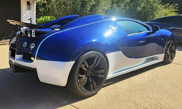 tuning, supersportler, sportwagen, newsletter, news, achtzylinder-motor, amazon, pontiac gto als bugatti-veyron-replika: tuning                               bugatti veyron fahren für 144.000 euro