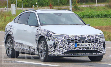 Audi e-tron Sportback Facelift (2022): Preis/PS                               Aufgefrischter e-tron auf Testfahrt