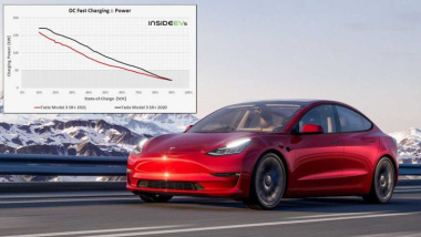 Tesla Model 3 von 2021 lädt langsamer als das von 2020