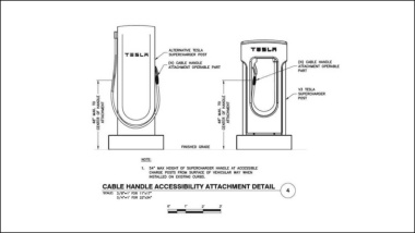 Tesla Supercharger: Technische Zeichnungen von neuer Version