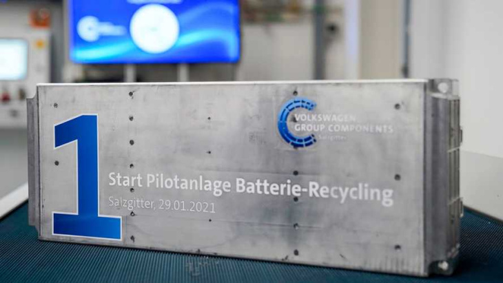 batterie-recycling: so gewinnt vw die metalle aus akkus zurück