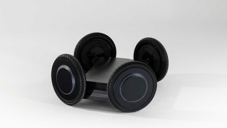 hyundai mobile eccentric droid: roboter-plattform auf vier rädern