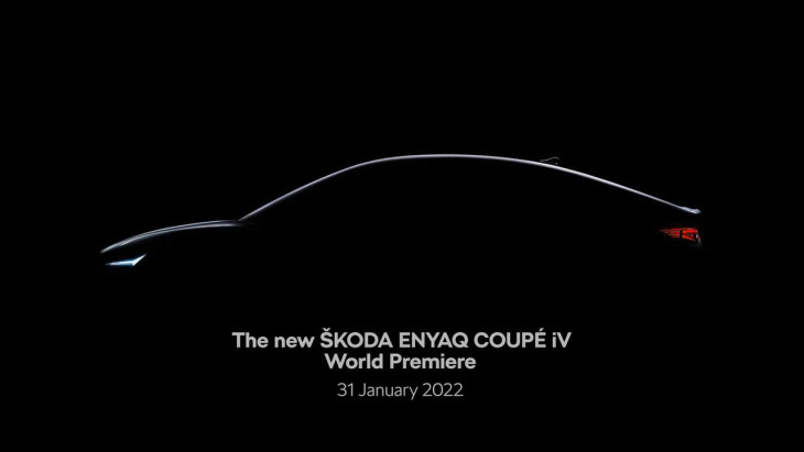 skoda enyaq coupé wird am 31. januar 2022 präsentiert