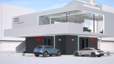 Audi charging hub: Konzept für eine Schnelllade-Lounge