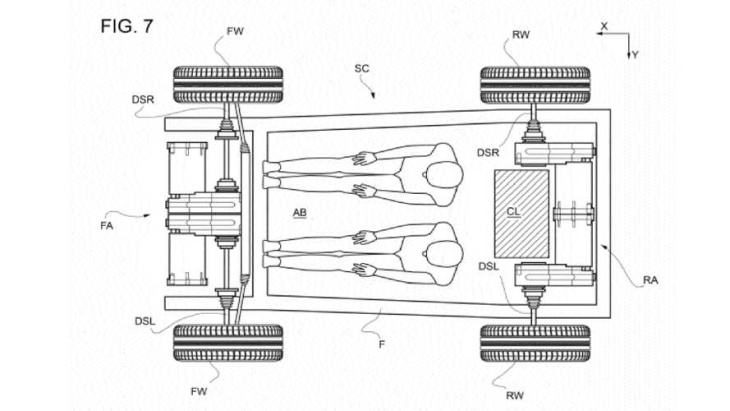 ferraris elektro-sportwagen: patentzeichnung zeigt akkuaufteilung