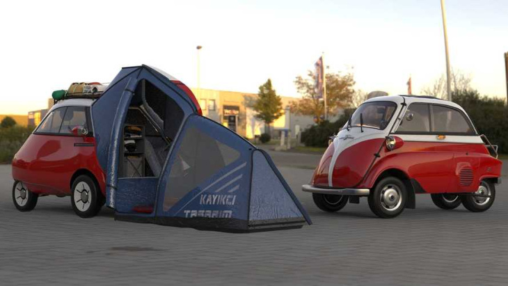 microlino camper: knuddel-wohnmobil mit küche