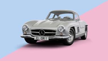 Dieser 300 SL diente Andy Warhol als Vorlage - Mercedes-Benz 300 SL (W 198) von Warhol-Gemälde