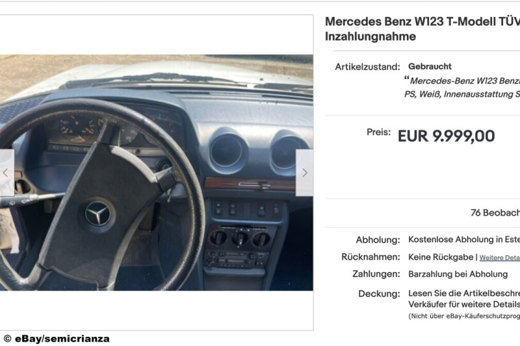 mercedes s 123 bei ebay