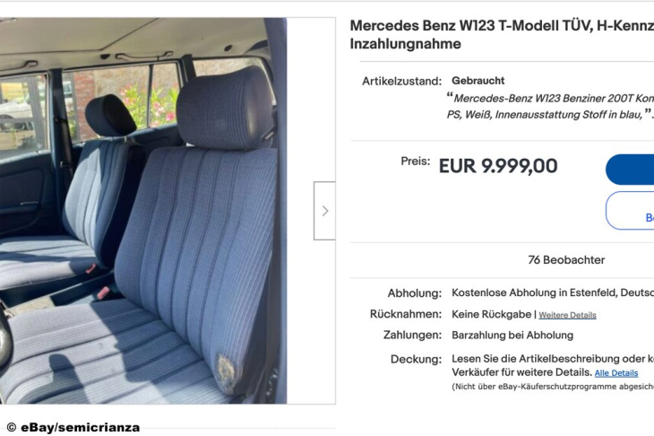 mercedes s 123 bei ebay