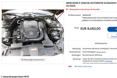 Mercedes E 200 CGI T-Modell bei eBay