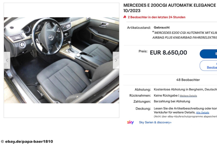 mercedes e 200 cgi t-modell bei ebay