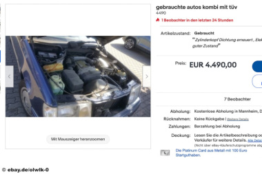 Mercedes S 124 bei eBay: W 124, Kombi, T-Modell, Oldtimer