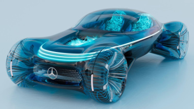 Neuer concept Mercedes: ein virtueller Prototyp mit 