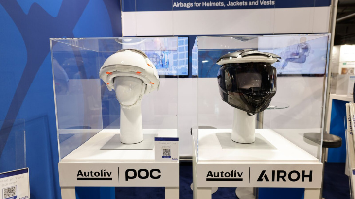 helm-konzept in zusammenarbeit mit autoliv - airoh motorradhelm mit airbag