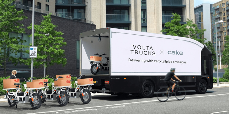 volta trucks und cake planen emissionsfreies liefersystem