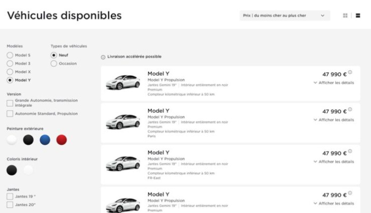 tesla-reste: model 3 und model y in mehreren ländern europas für schnellen kauf verfügbar