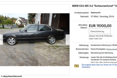 BMW M5 E34 (1991): Scheunenfund, kaufen, Preis, günstig, Motor, gebraucht