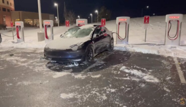 Frost-Test: Tiefgekühltes Tesla Model 3 braucht am Supercharger 45 Minuten zum Vorwärmen