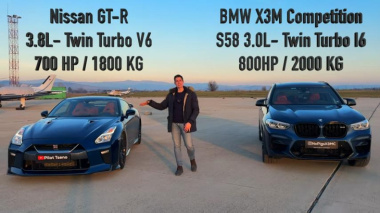 Video: 800 PS BMW X3 M vs. 700 PS Nissan GT-R!