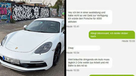 „Würde ihn vollgetankt bringen“: Privatverkäufer veräppelt Kunden, der 4.000 Euro für Porsche bietet