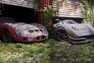 Ferrari, Bugatti und Co. im Staub-Mantel: Die braucht wohl keiner mehr