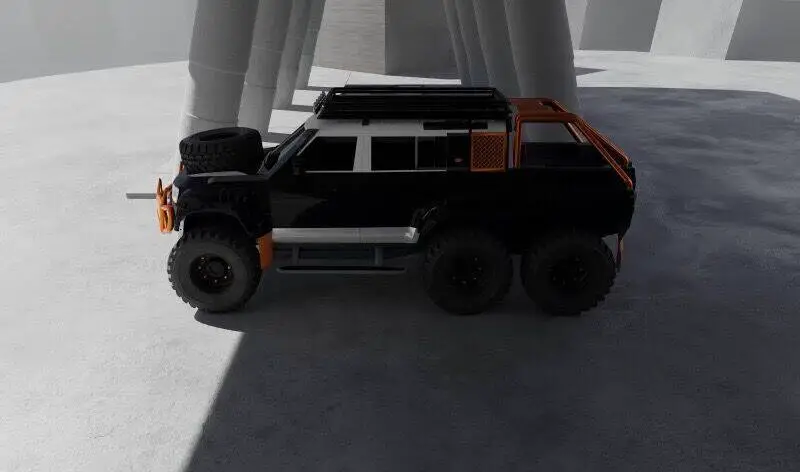 rendering: land rover defender 6×6 carpathian v8 von soflo-jeeps!