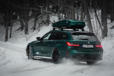 Drift mit Dachbox: BMW M3 Touring G81 im Winter-Einsatz