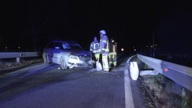 mit pkw auf a 14 gegen leitplanke gekracht