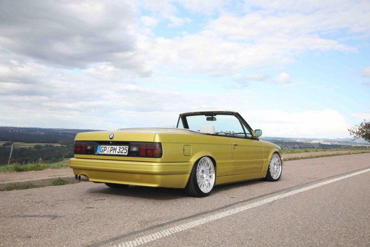 bmw e30 meets austin yellow