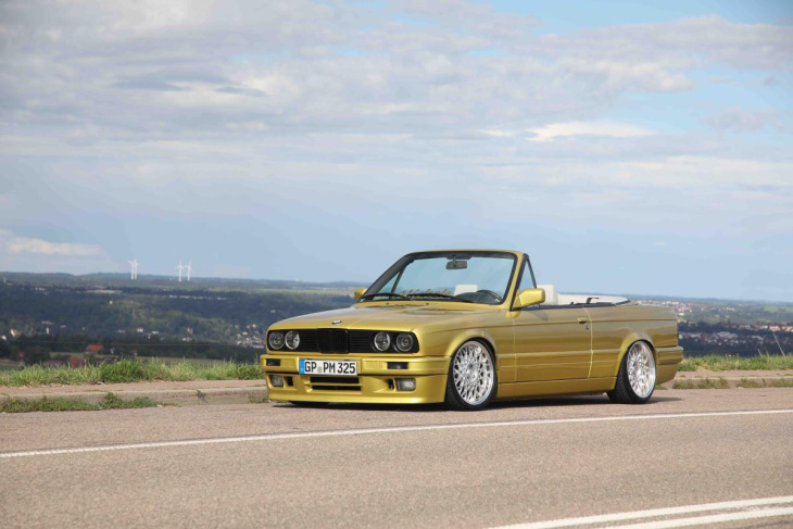 bmw e30 meets austin yellow