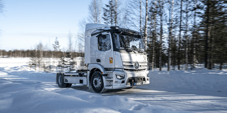 daimler truck testet e-lkw bei minus 25 grad celsius in finnland