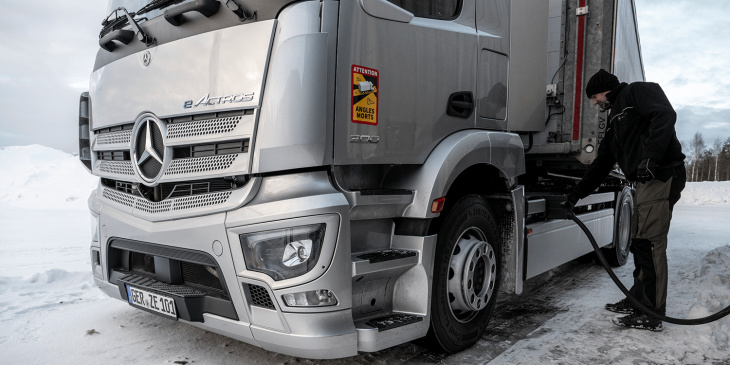 daimler truck testet e-lkw bei minus 25 grad celsius in finnland