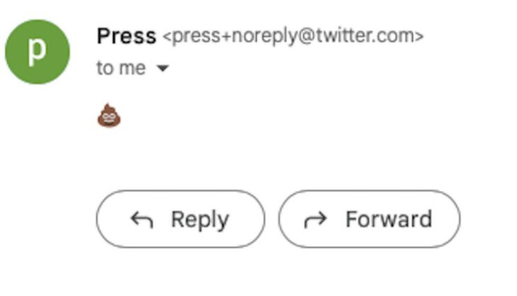 bald auch bei tesla? presse-adresse von twitter beantwortet alle e-mails mit kot-emoji