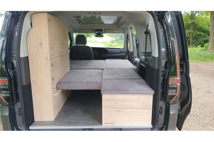 natürliche reisemobile vw caddy: caddy-minicamper mit echtholz-ausbau