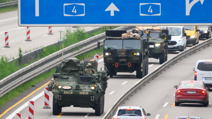 us-militär auf autobahnen in sachsen unterwegs