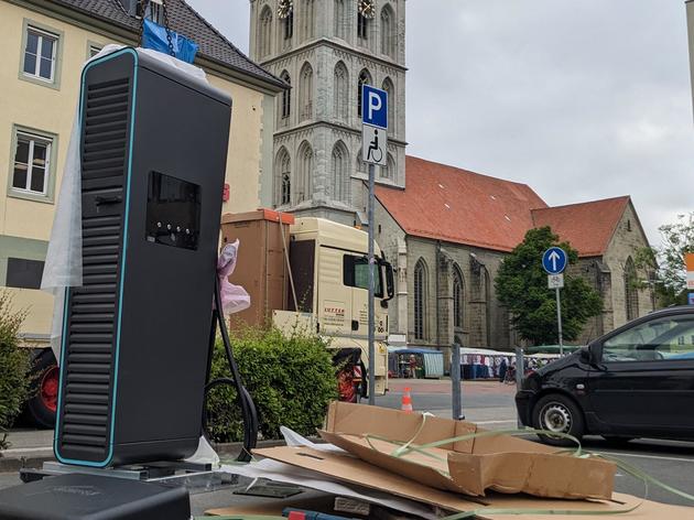 erste schnellladesäule in der hammer innenstadt