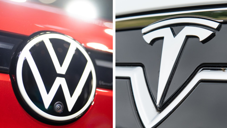 volskwagen vs. tesla: elon musk bei elektroautos vorne