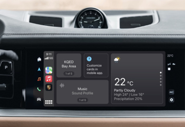 Porsche integriert Fahrzeug-Funktionen in Apple CarPlay