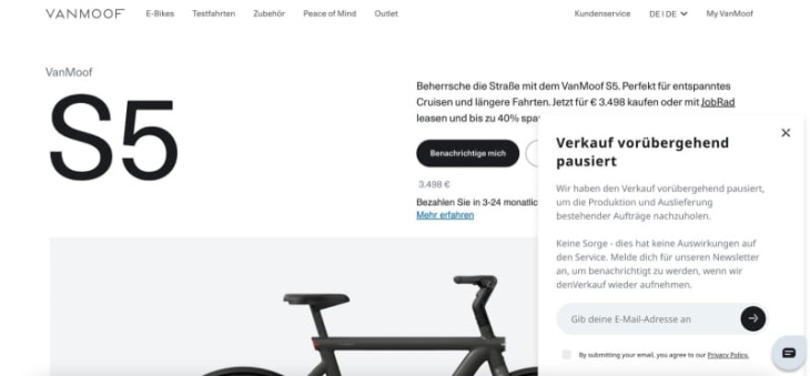 ärger bei vanmoof? e-bike-hersteller greift zu drastischen maßnahmen