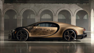 Bugatti Chiron Golden Era mit handgezeichneten Karosserie-Details