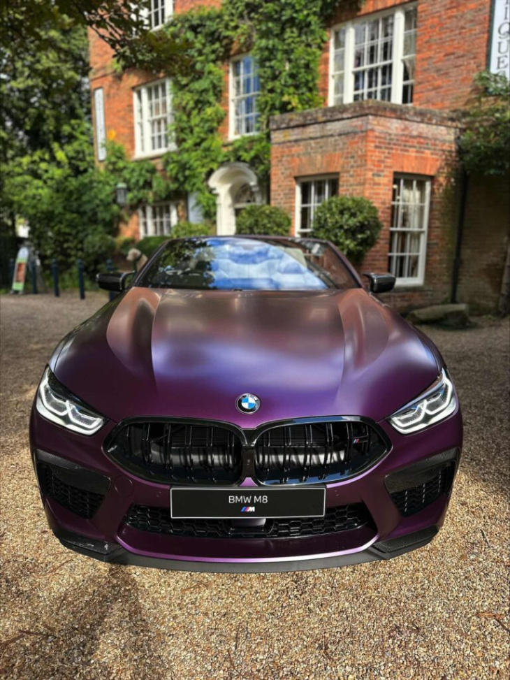 frozen purple: bmw m8 cabrio mit extrem seltener lackierung