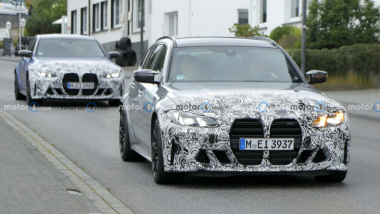 BMW M3 (2024): Facelift mit getarnter Frontpartie gesichtet