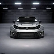 vw golf gti & r mit widebody kit im tcr-rennlook zur sema 2023!