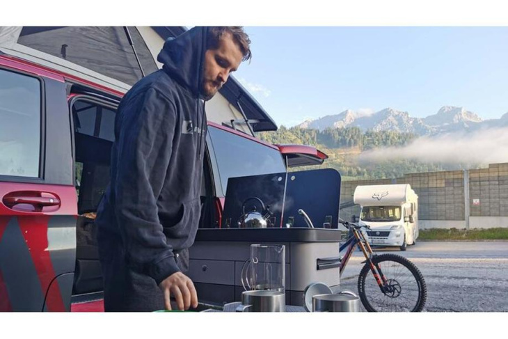 dauertester pössl campstar (2023) auf erster tour: campervan camillo unterwegs im bikepark