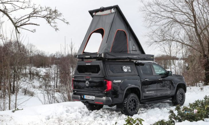 winter-camping: vw amarok panamericana als expeditionsmobil mit dachzelt von genesis import