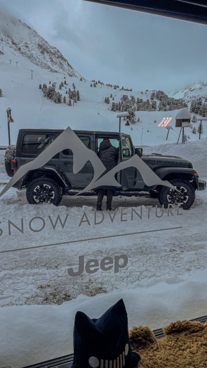 mit dem jeep wrangler im schnee