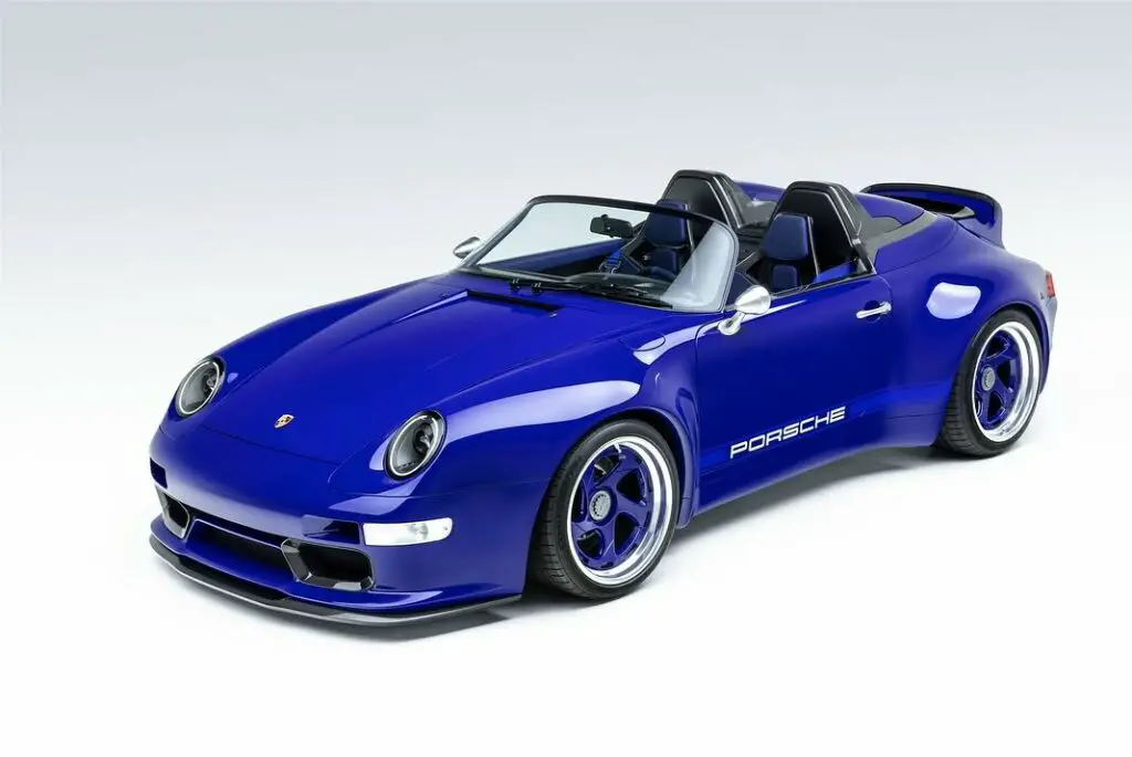 blauer restomod porsche 993 speedster von gunther werks!