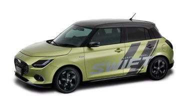 Suzuki Swift steht mit Sport-Optik auf dem Tokyo Auto Salon 2024