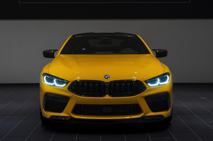 speed gelb: bmw m8 coupé mit 625 ps & porsche-lackierung