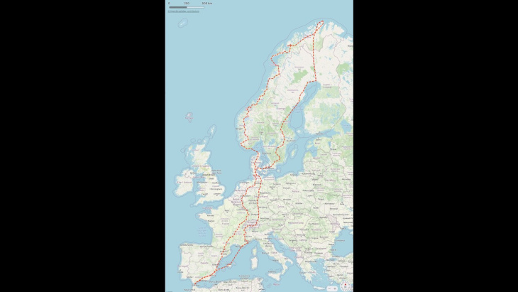 freiberufler durchquert europa mit e-motorrad: seine ladebilanz ist der knaller